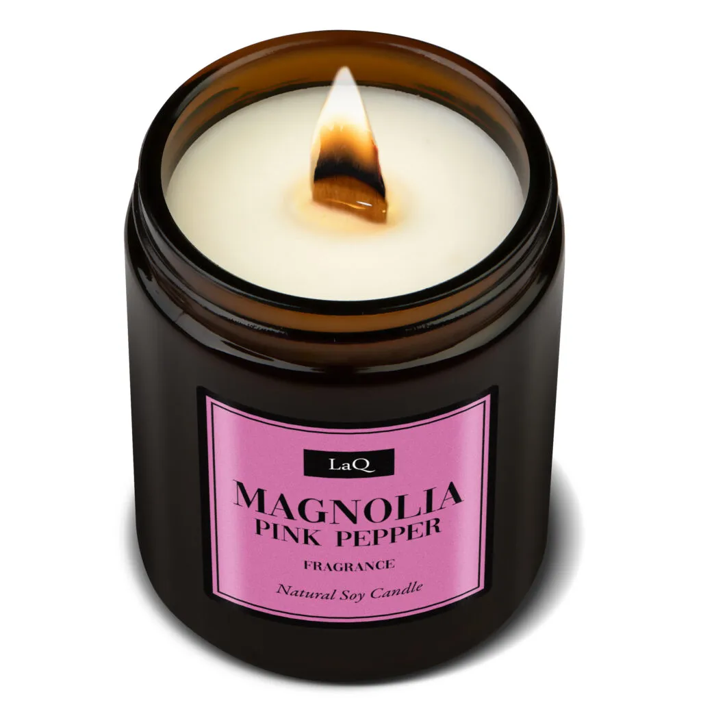 LaQ Magnolia bougie parfumée 180 ml soja massage