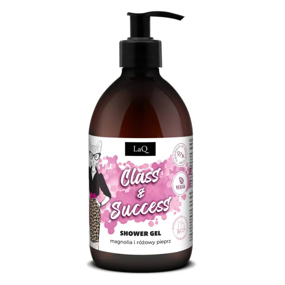 LaQ Magnolia gel douche femme poivre rose 500 ml