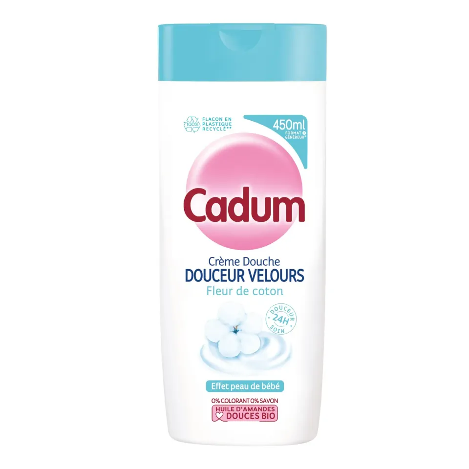 Bébé Cadum Douceur Velours crème douche 450 ml coton