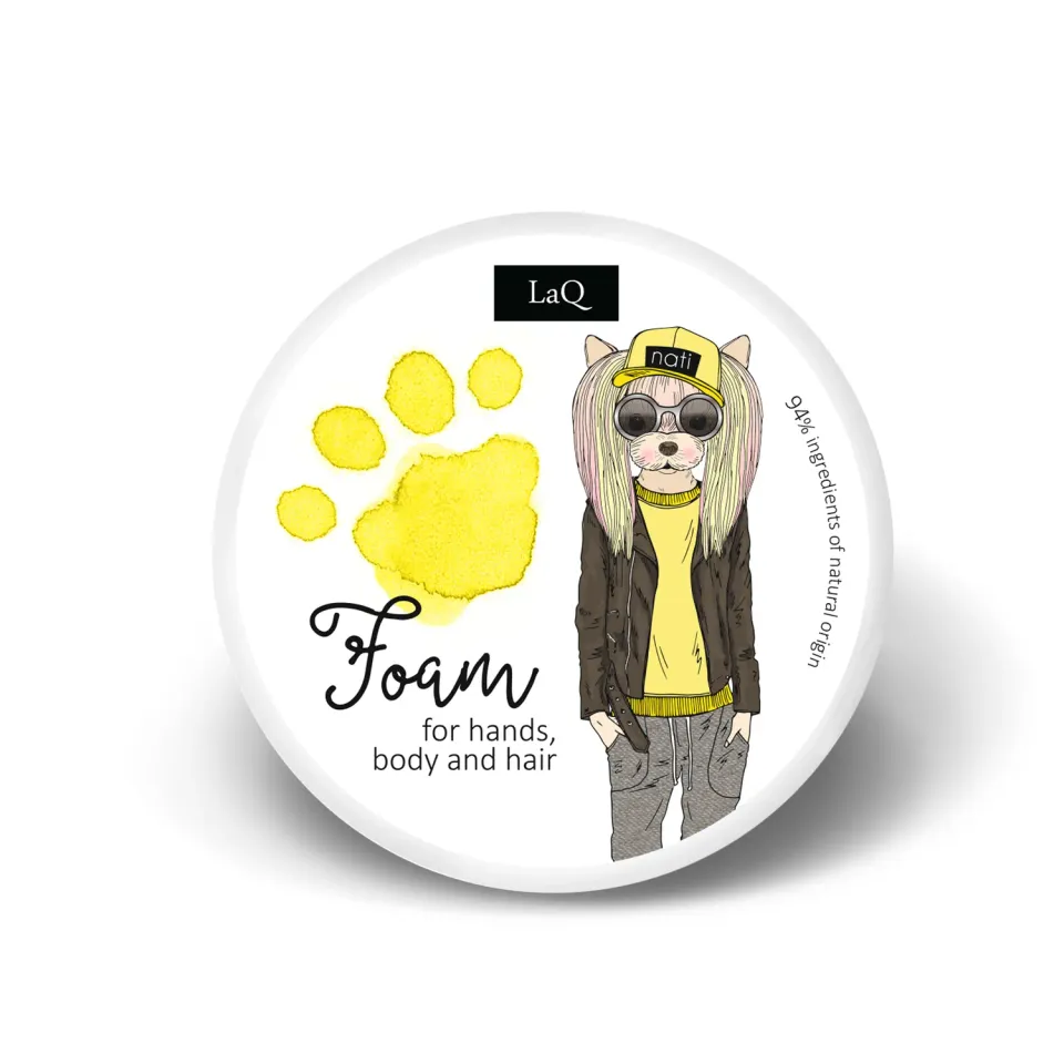 LaQ Yellow mousse lavante enfant 20 g bubble-gum