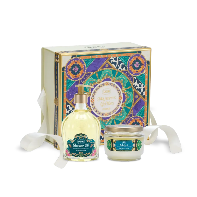 Sabon Coffret Duo Corps Majestic Gala huile et gommage