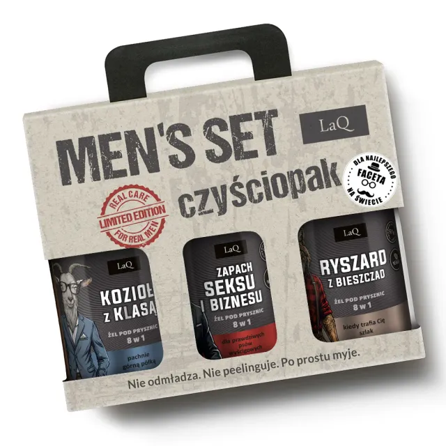 LaQ coffret 3 gels douche homme 3x500 ml parfumés