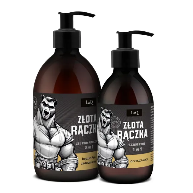 LaQ Złota Rączka coffret homme gel 500 ml + shampoing