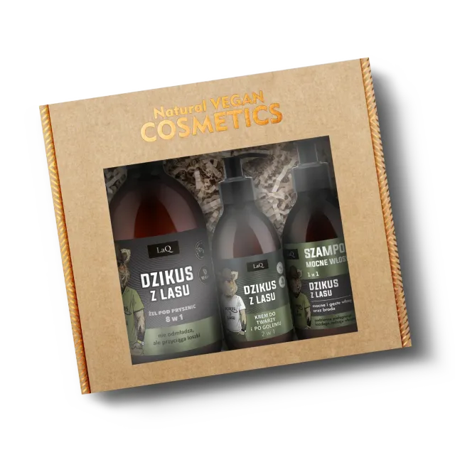 LaQ Dzikus Z Lasu coffret homme gel shampoing crème