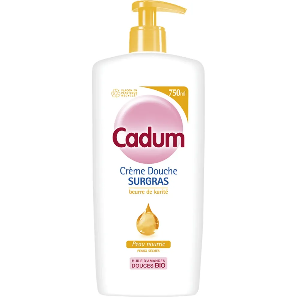 Bébé Cadum Surgras Crème Douche Karité 750 ml peaux sèches