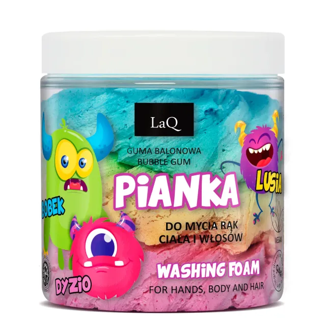 LaQ Bobek Dyzio Lusia mousse lavante 3 couleurs bubble-gum