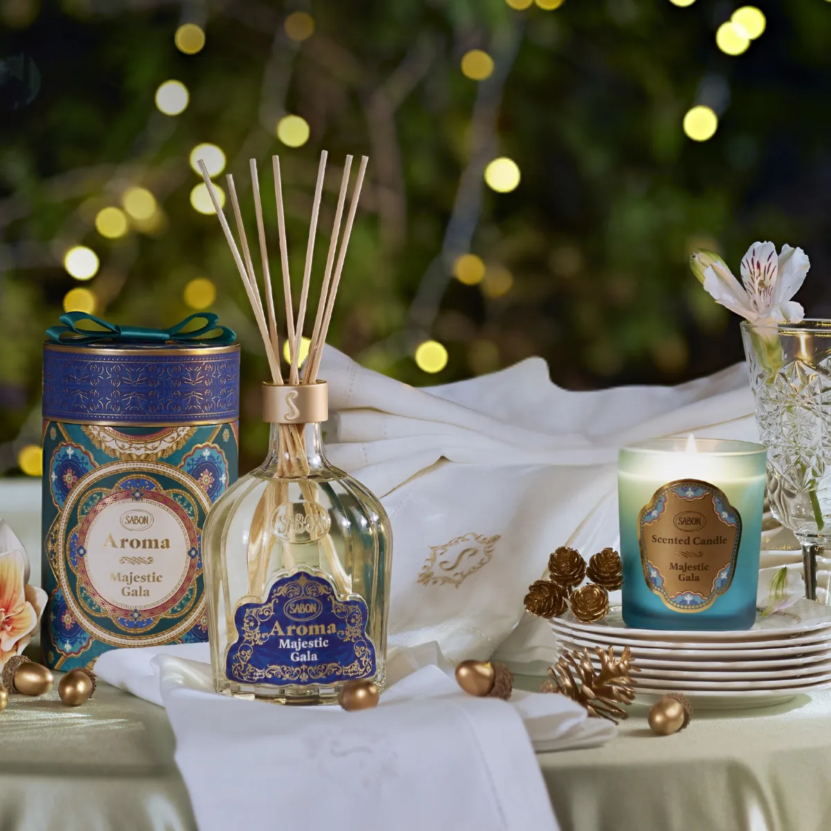 Sabon Majestic Gala coffret duo diffuseur bougie