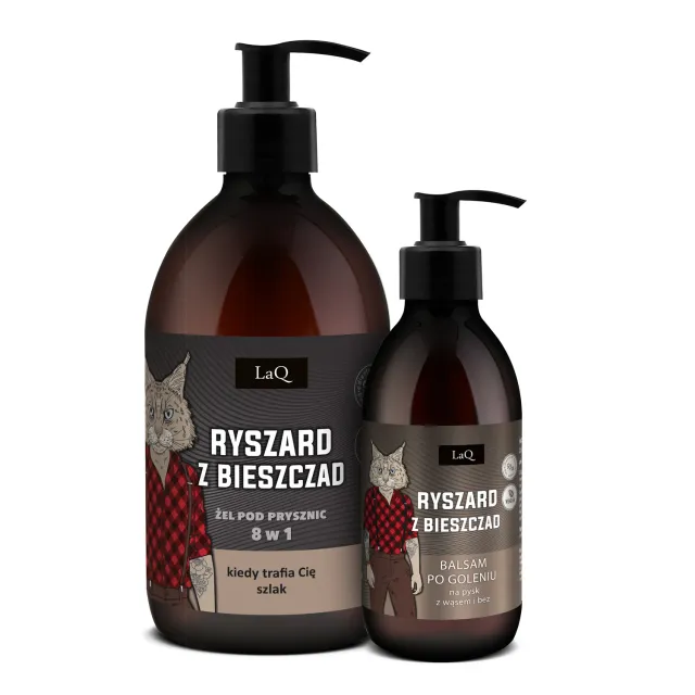 LaQ Ryszard z Bieszczad coffret homme gel + baume tabac