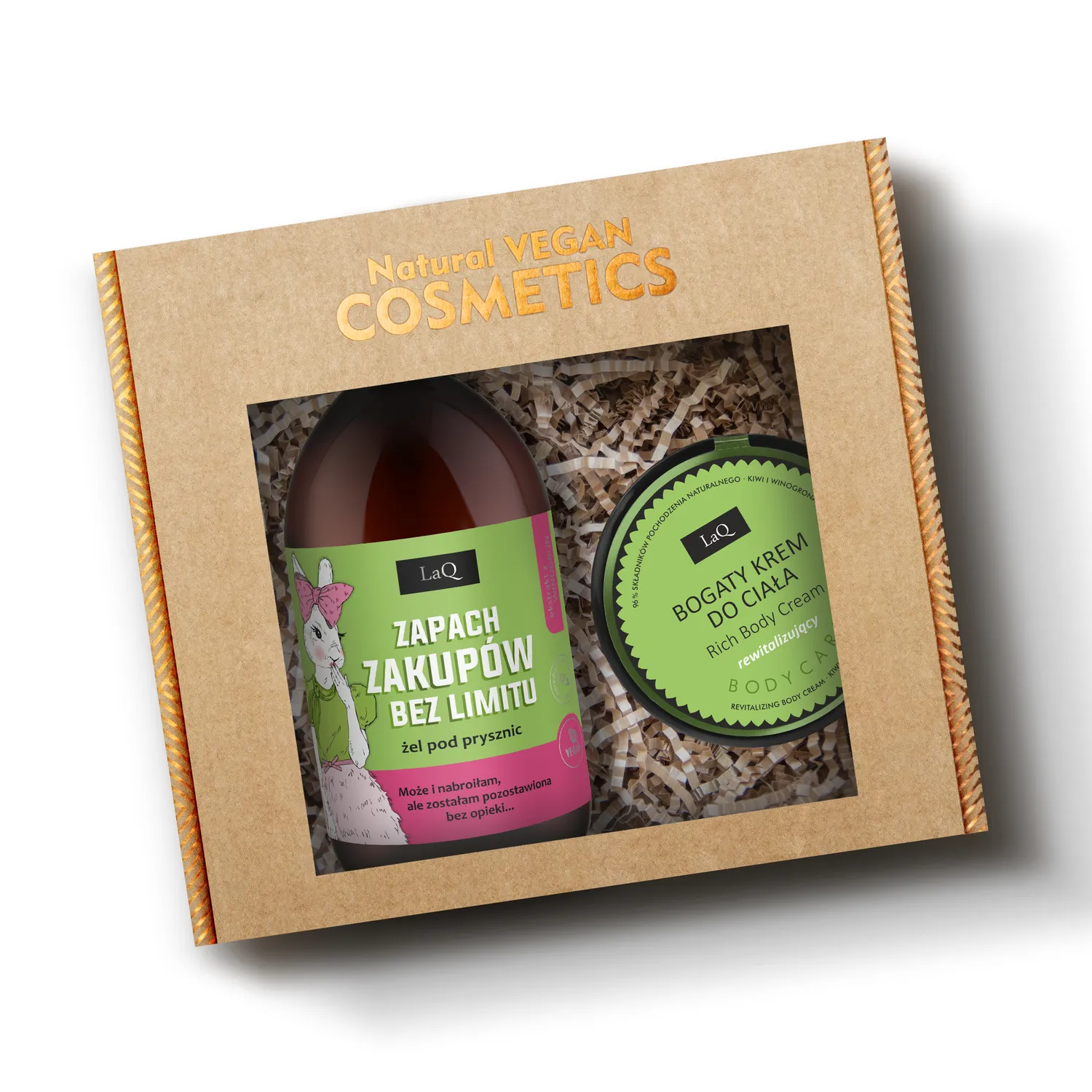LaQ Kiwi Raisin coffret gel douche 500 ml + crème corps