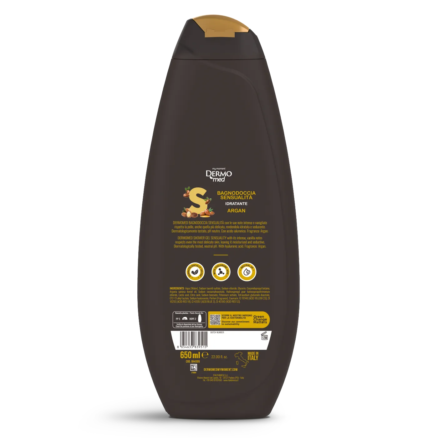 Dermomed Seducente gel douche argan hydratant