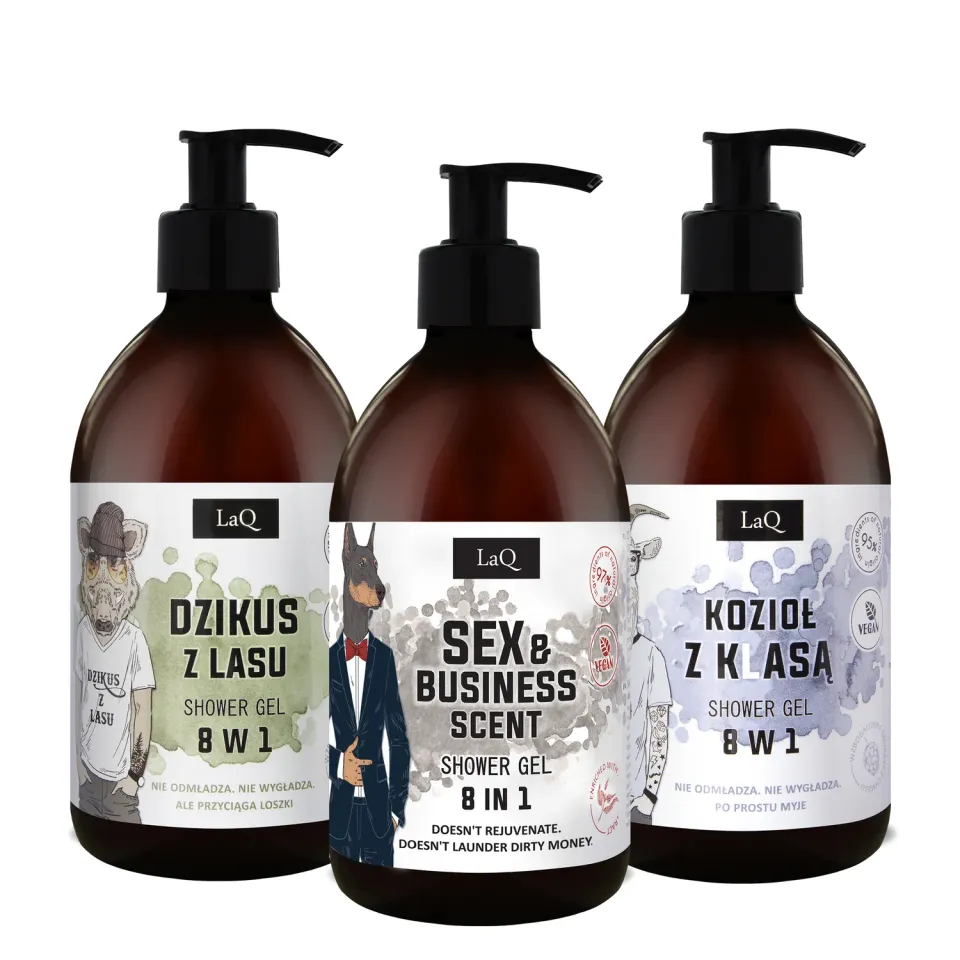 LaQ Męski Instynkt coffret 3 gels douche 3x500 ml homme