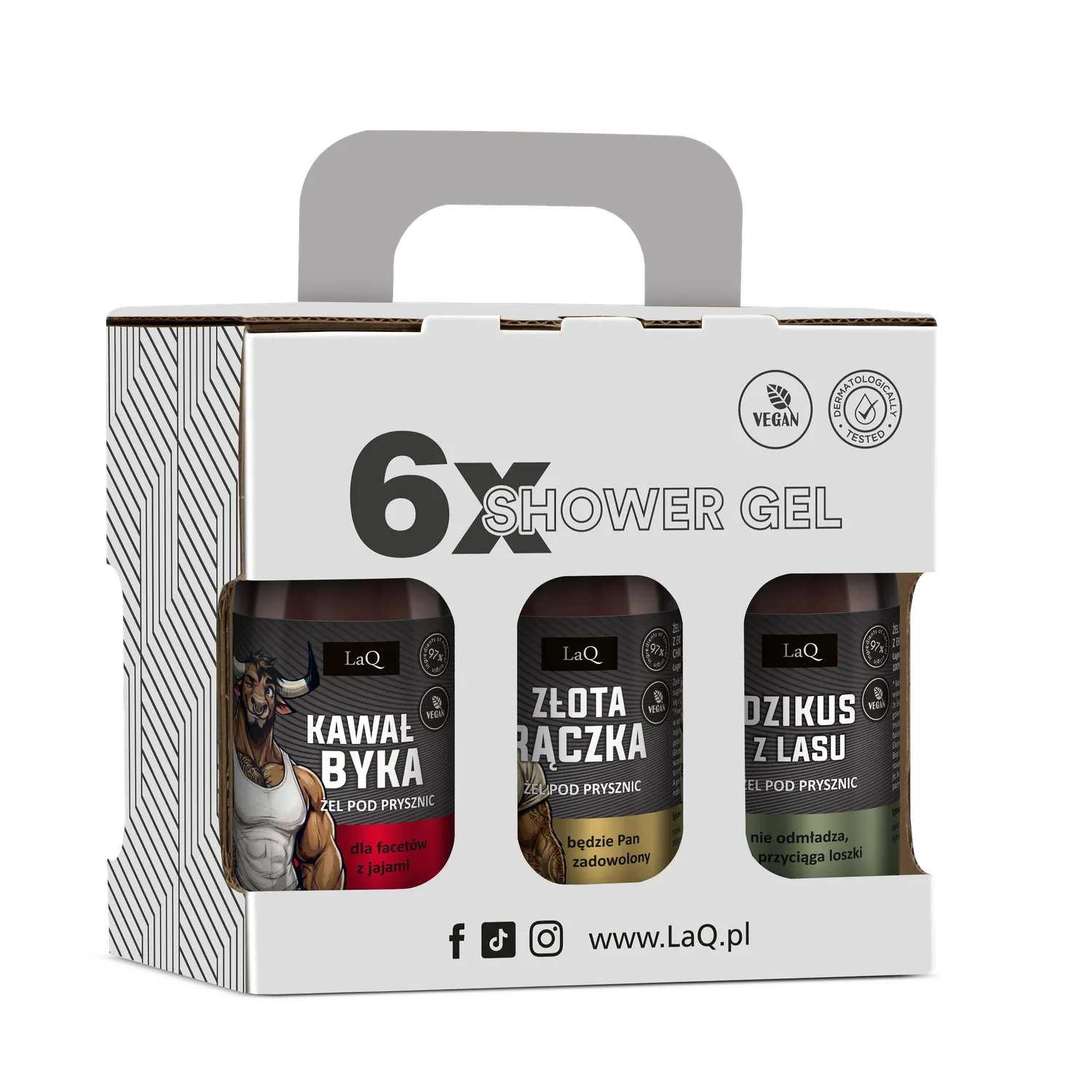 LaQ Mix coffret 6 gels douche homme 6 x 100 ml voyage