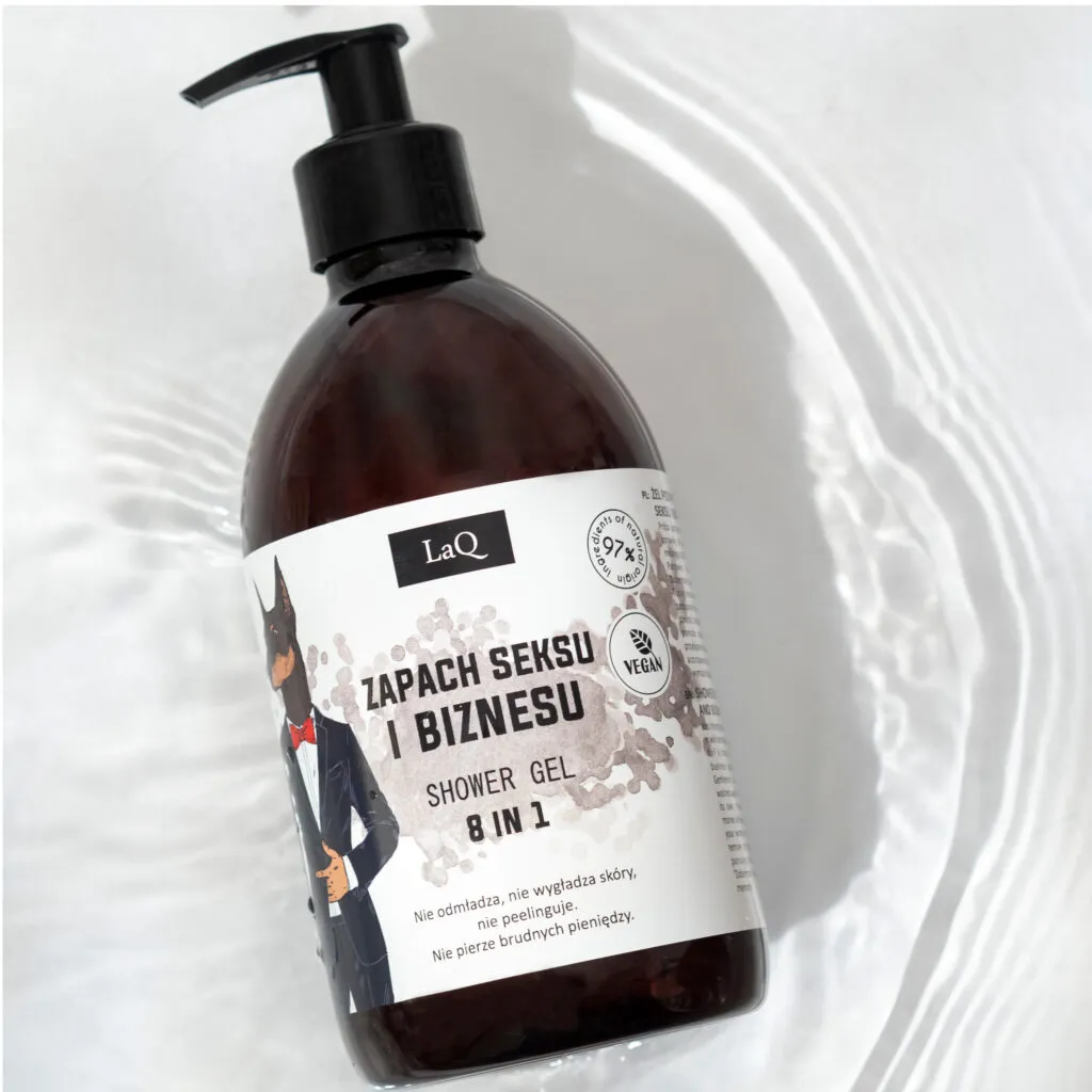 LaQ Sex Business 8 en 1 gel douche homme 500 ml parfum boisé