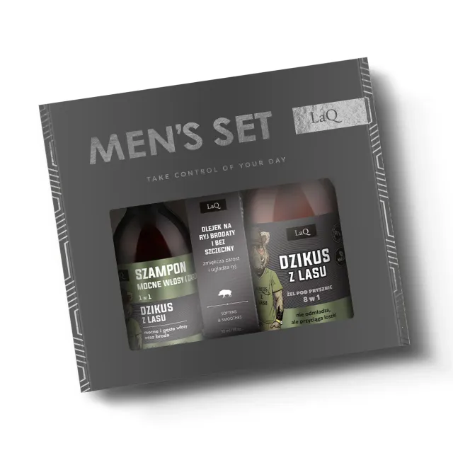 LaQ Dzikus z Lasu coffret barbe 3 pièces chêne