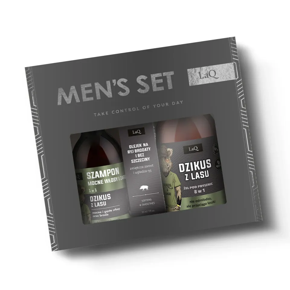 LaQ Dzikus z Lasu coffret barbe 3 pièces chêne