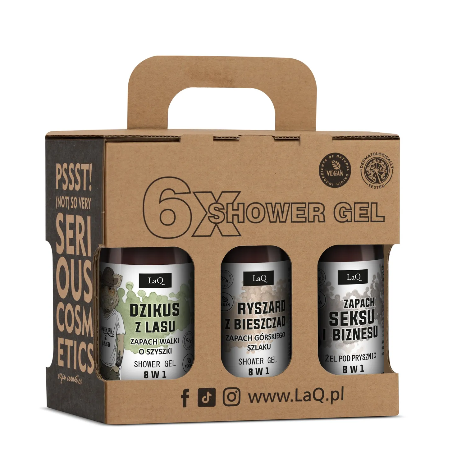 LaQ Forest President coffret gel douche homme 6x100 ml voyage