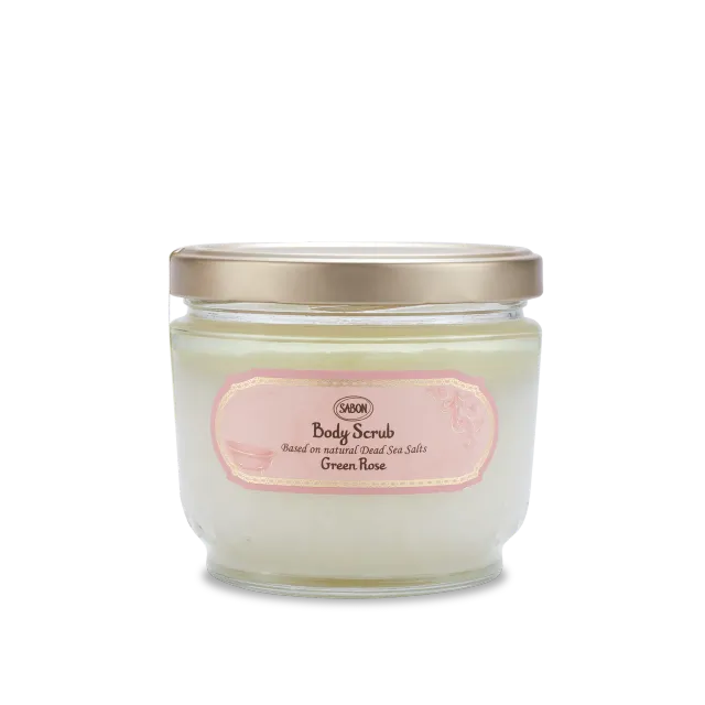 Sabon Green Rose gommage corps 600g sels mer Morte