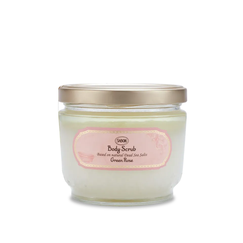 Sabon Green Rose gommage corps 600g sels mer Morte