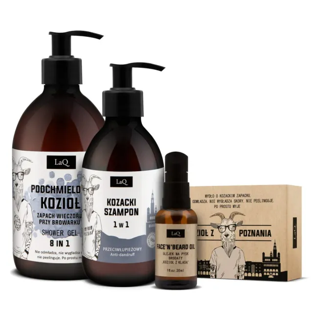 LaQ Kozioł coffret homme 4 soins douche barbe 500+300 ml