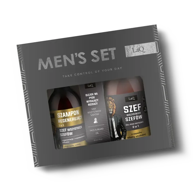 LaQ Szef coffret barbe homme gel shampoing huile 30 ml
