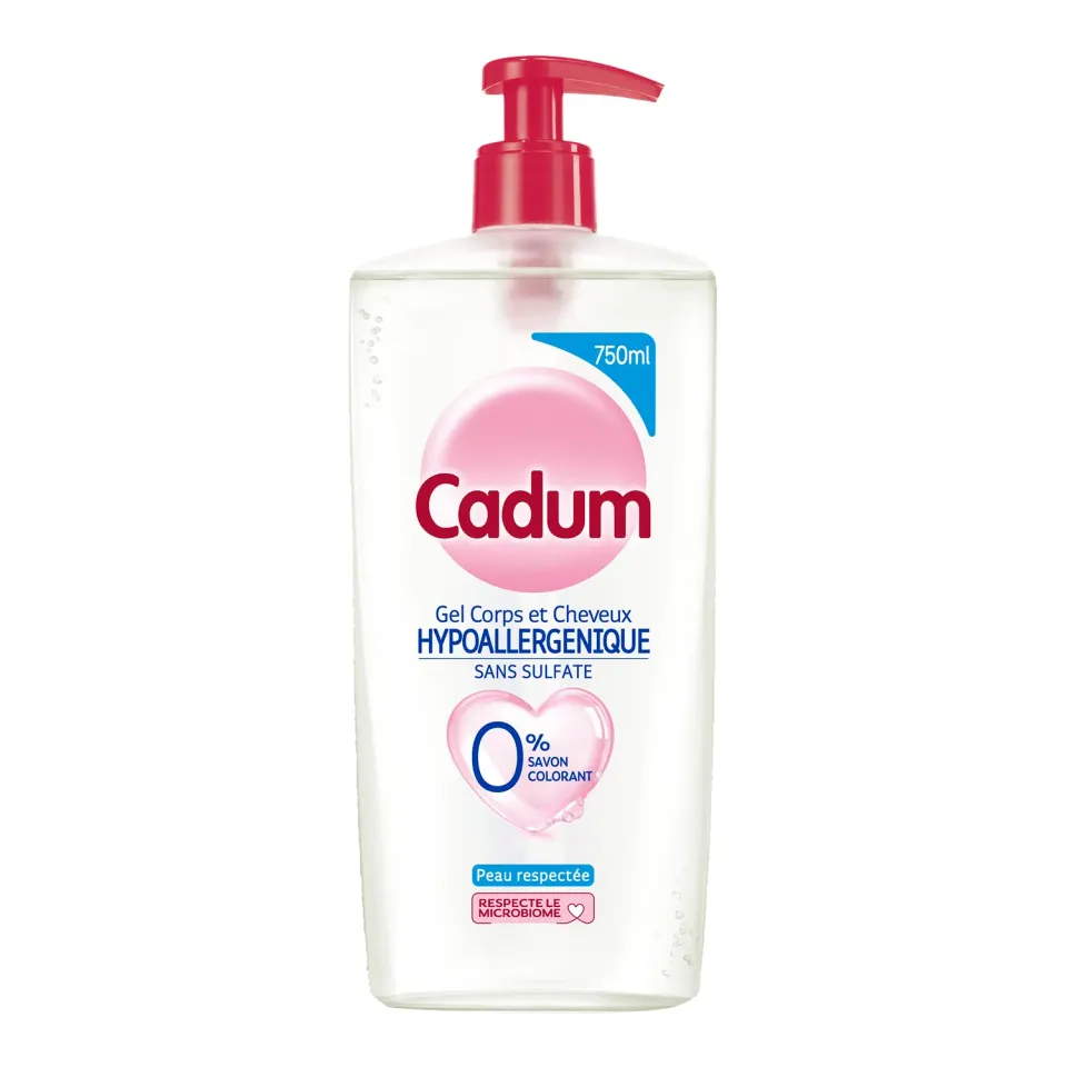 Cadum Hypoallergénique gel corps cheveux 750ml sans sulfate