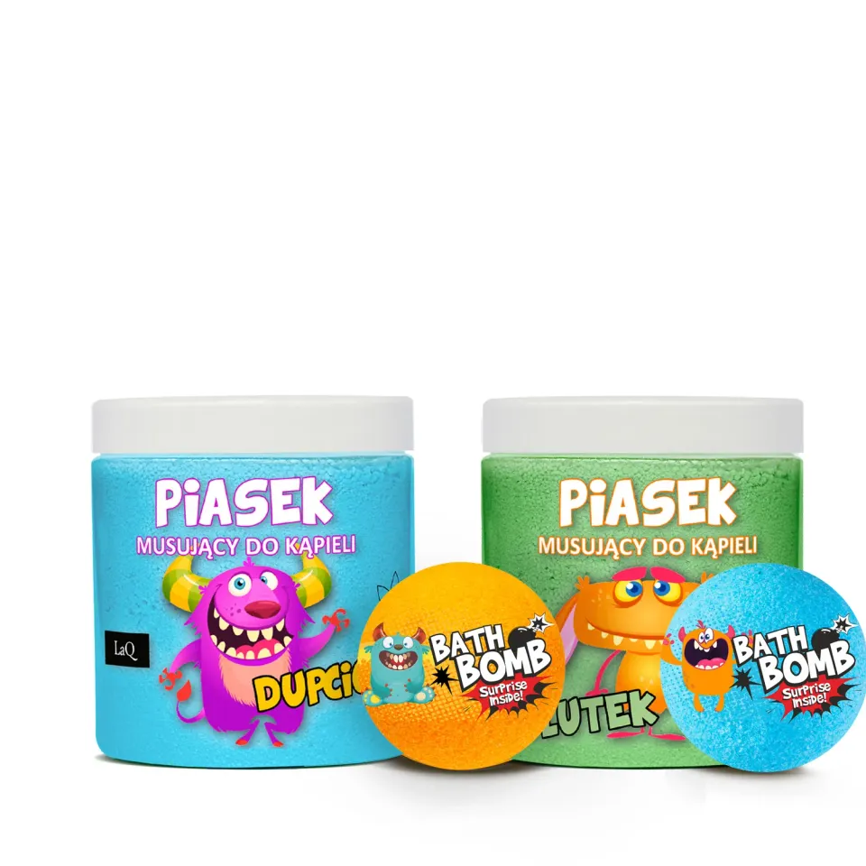 LaQ Glutek and Crew coffret bain enfant bombes sable