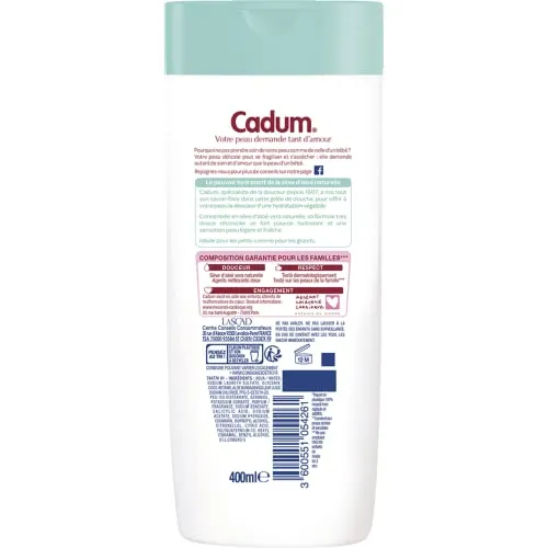 Bébé Cadum Soif d'Aloé gelée de douche 400ml aloe vera