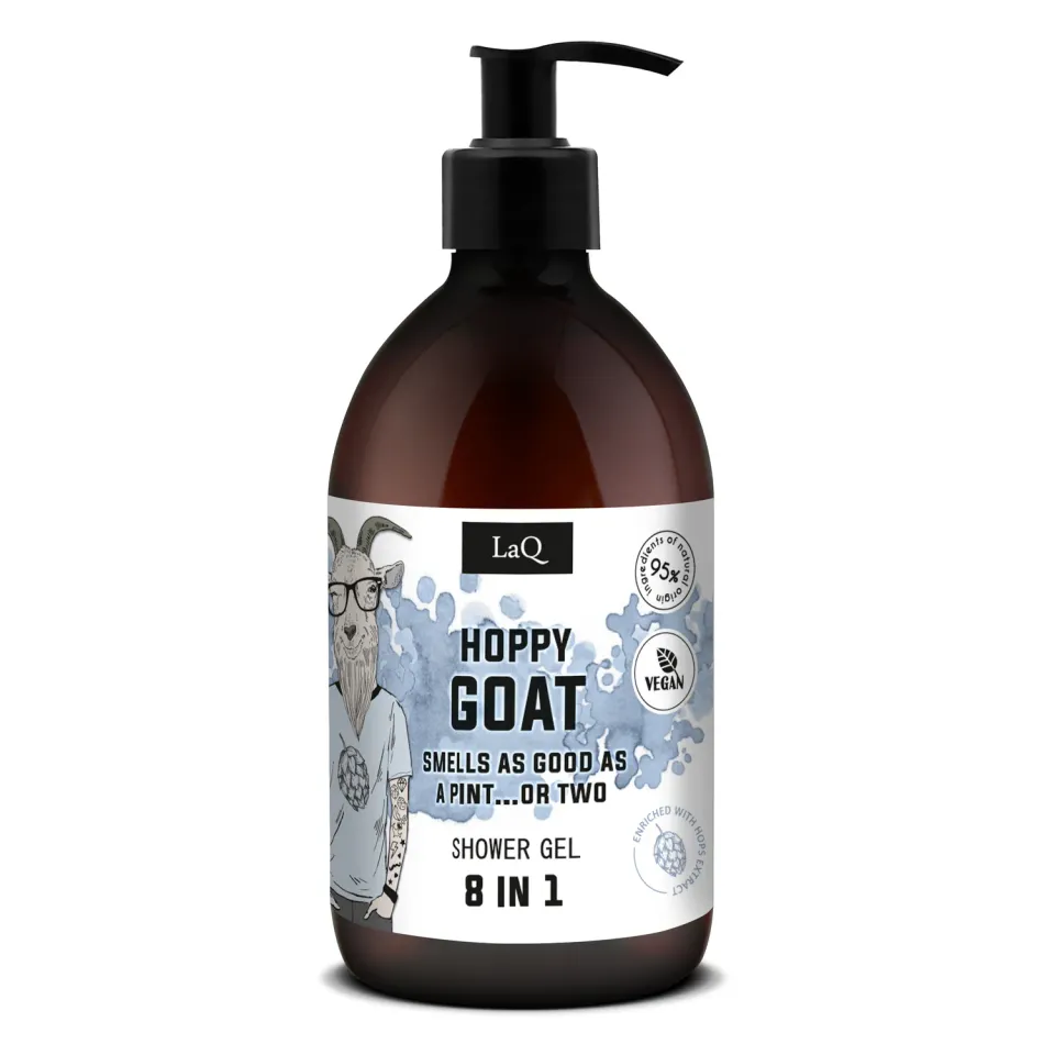 LaQ Hoppy Goat gel douche homme 500 ml 8 en 1