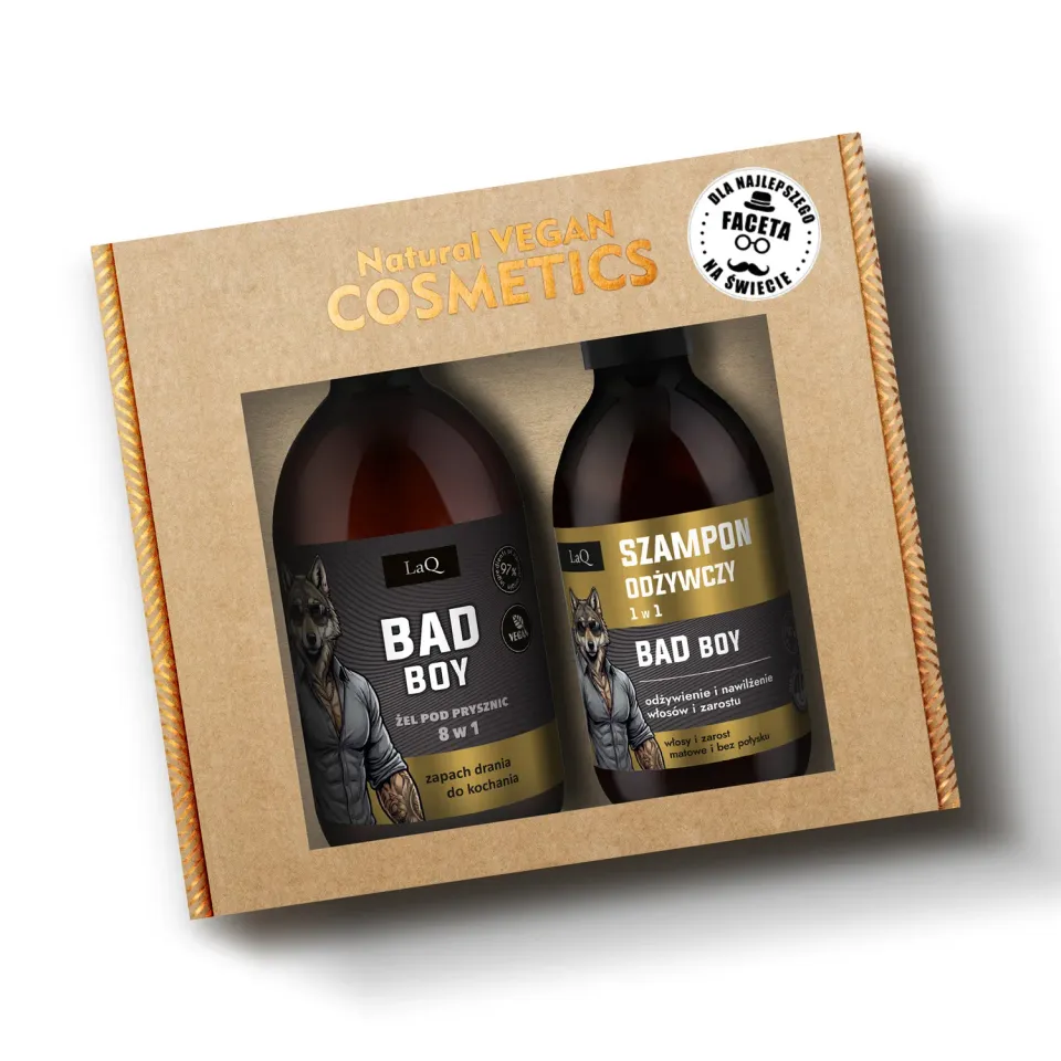 LaQ Bad Boy coffret homme gel douche shampoing parfum boisé