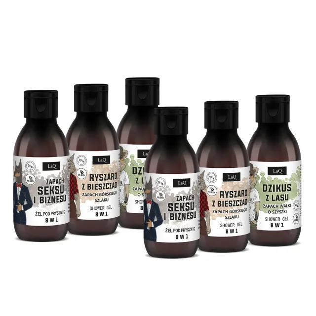 LaQ Forest President coffret gel douche homme 6x100 ml voyage