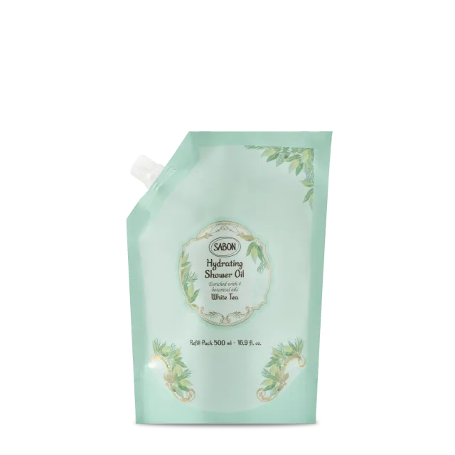 Sabon White Tea recharge huile de douche 500 ml douce
