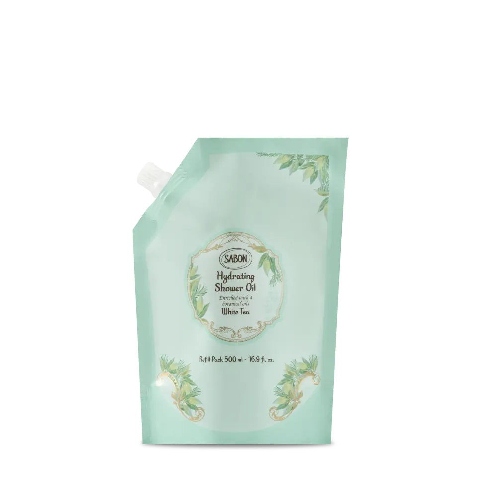 Sabon White Tea recharge huile de douche 500 ml douce