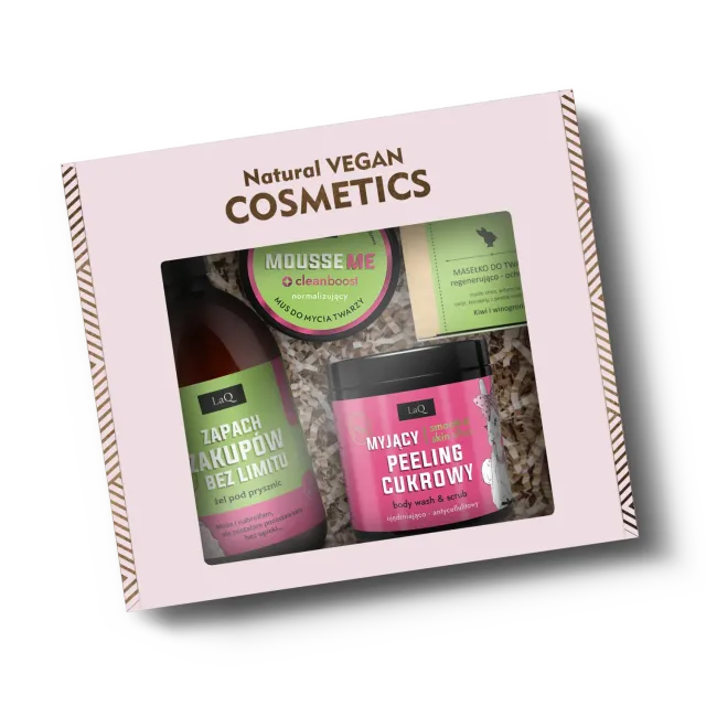 LaQ Kiwi Raisin coffret corps visage 4 soins fruite exfoliant