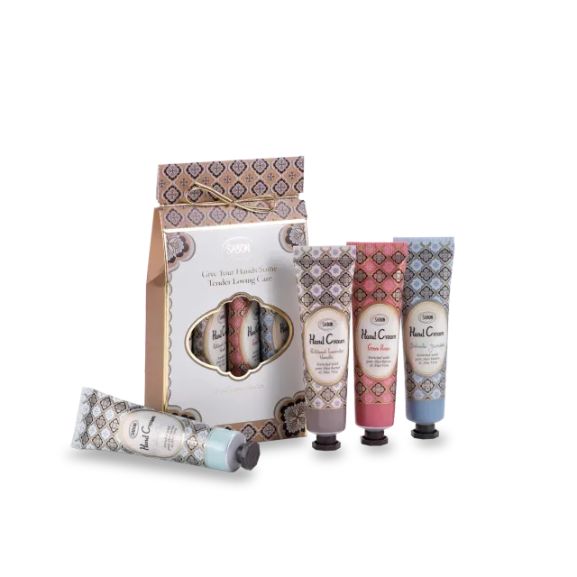 Sabon coffret 4 crèmes mains senteurs assorties voyage