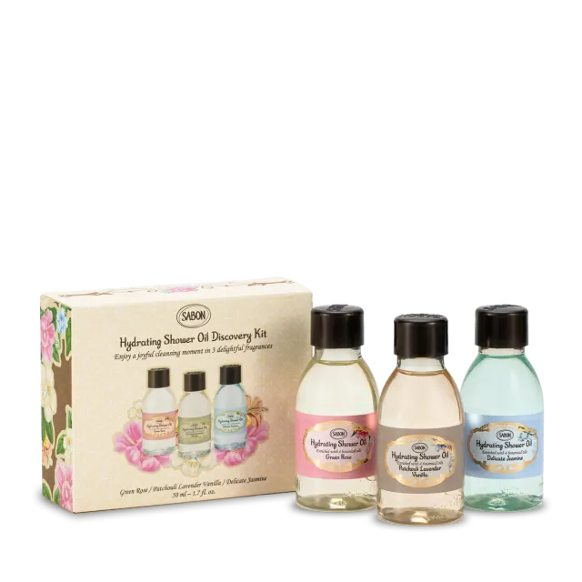 Sabon Kit 3 huiles de douche hydratantes voyage parfumées