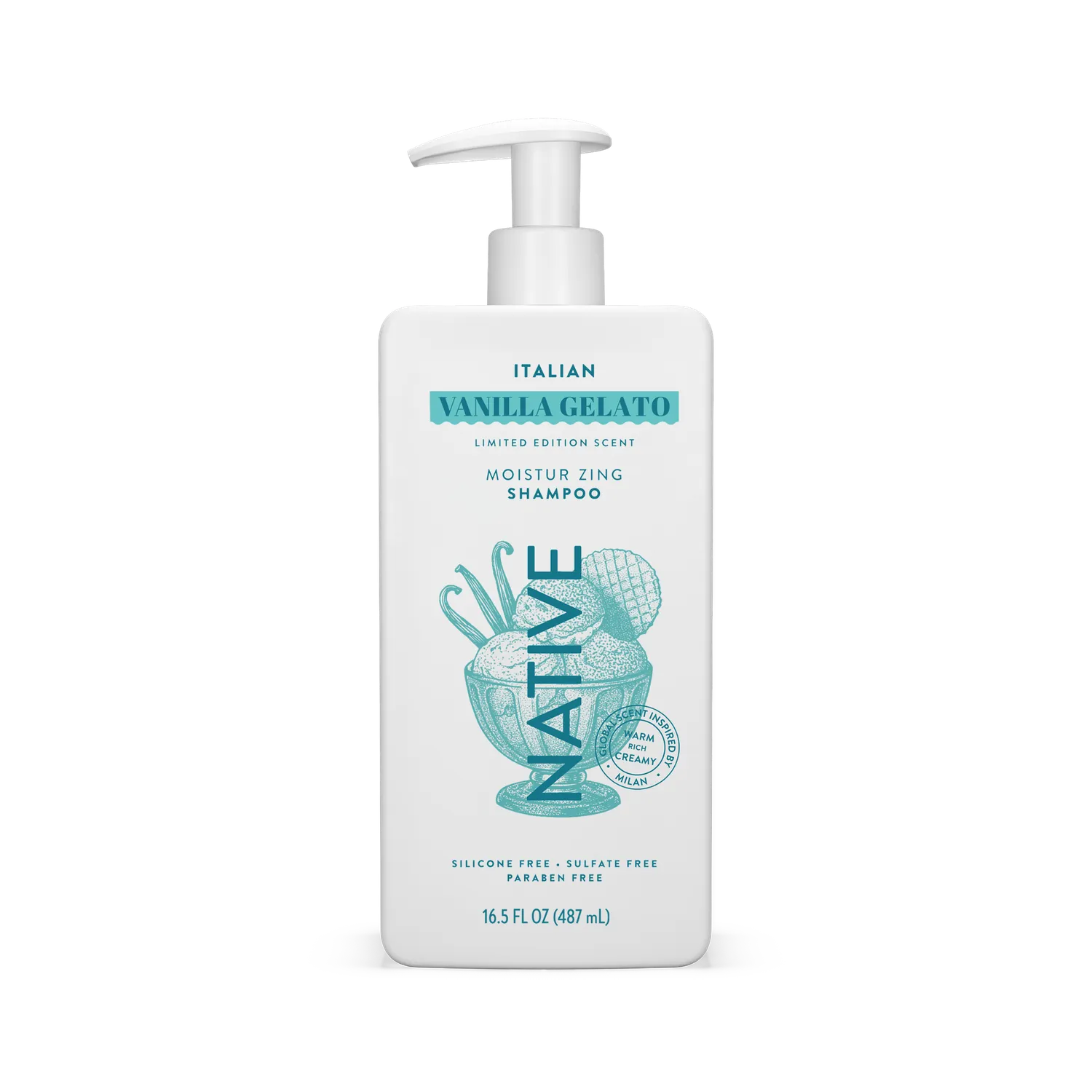 NATIVE Moisturizing Shampoing Coco Vanille 16.5oz hydratant