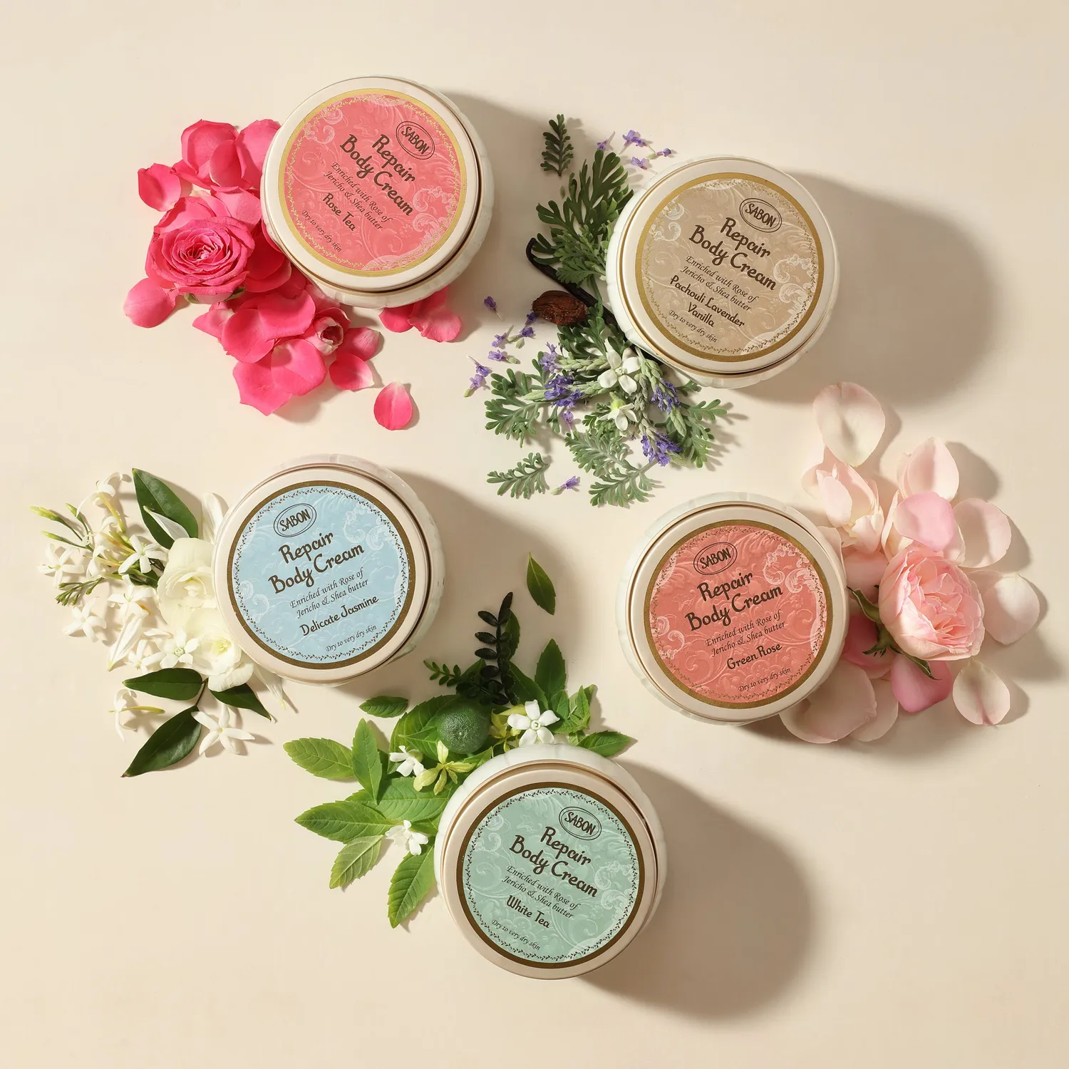 Sabon Green Rose crème réparatrice corps 200 mL vegan