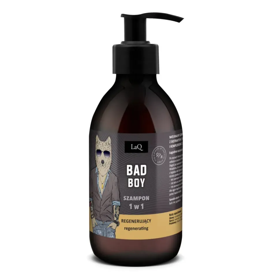 LaQ Bad Boy shampooing réparateur 300 ml tabac