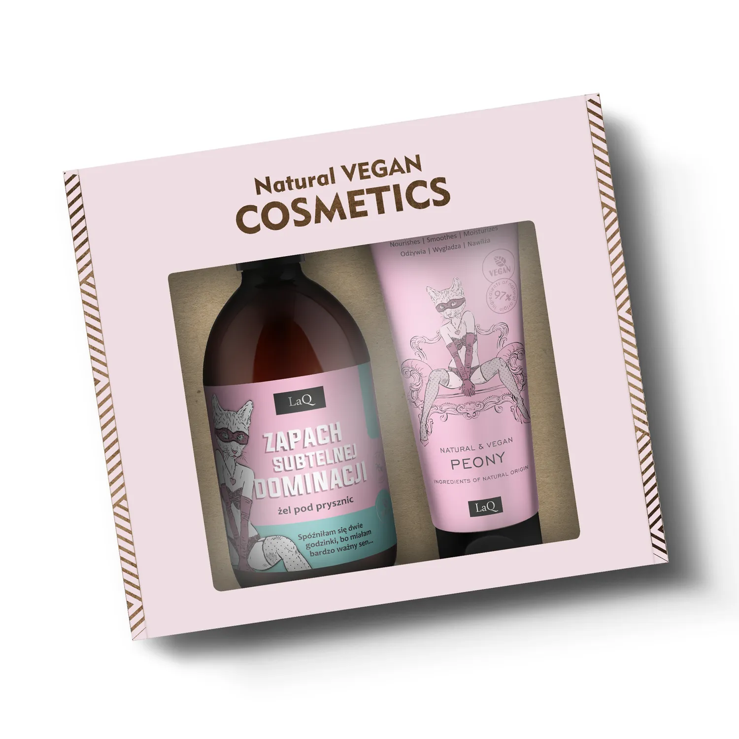 LaQ Piwonia coffret gel douche + lait corps 500+200 ml