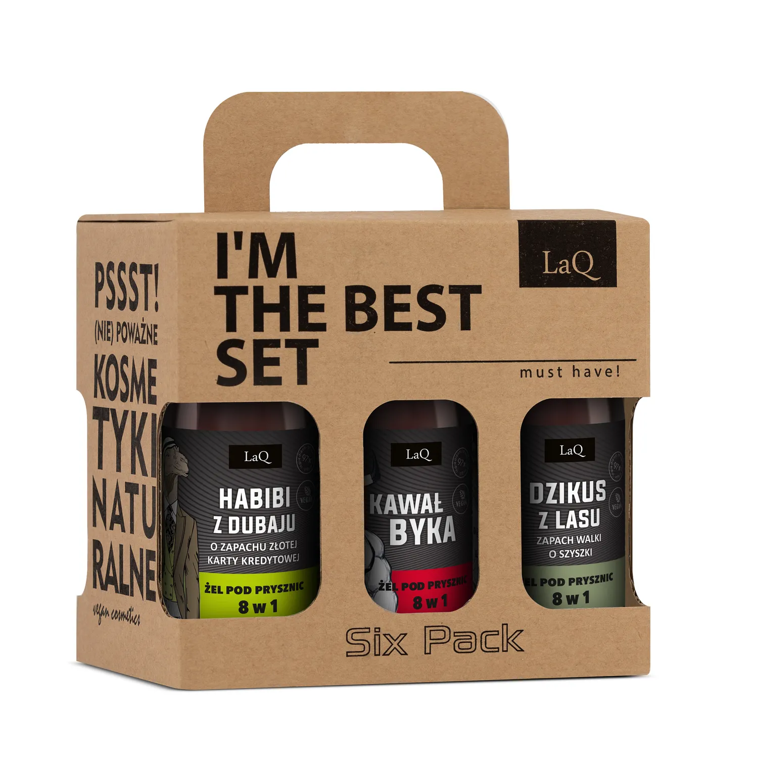 LaQ Men's Mix six pack gel douche homme 6x100 ml