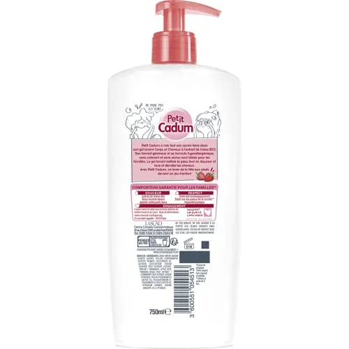 Petit Cadum Fraise Bio gel lavant corps cheveux famille