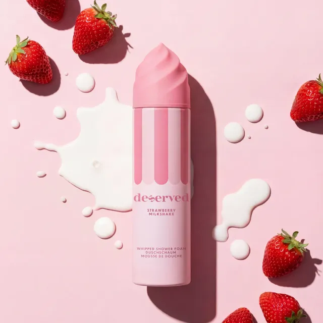 Deserved Strawberry Milkshake mousse douche fraise douce