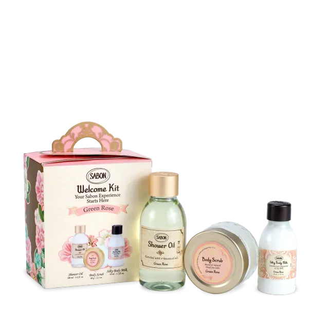Sabon Kit Découverte Green Rose voyage 3 soins