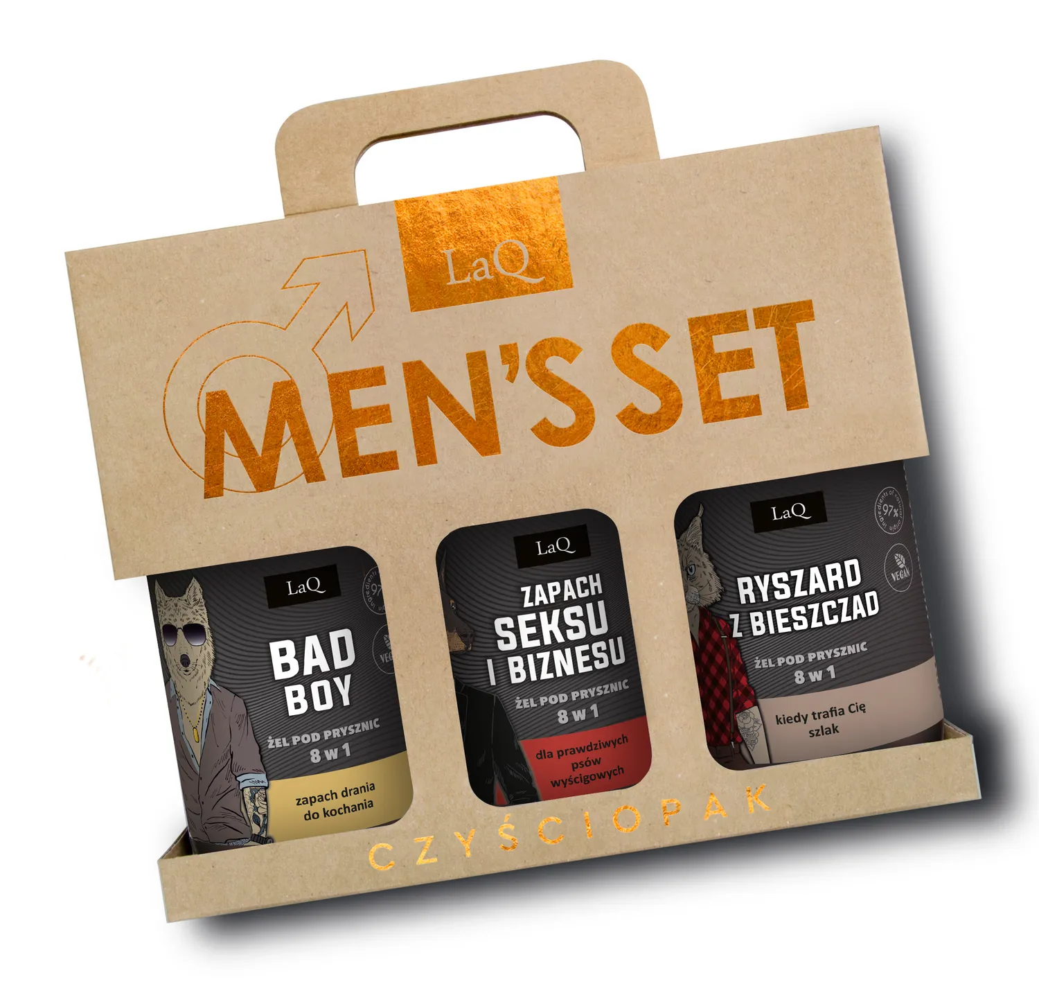 LaQ Ich Troje coffret 3 gels douche homme 3x500 ml