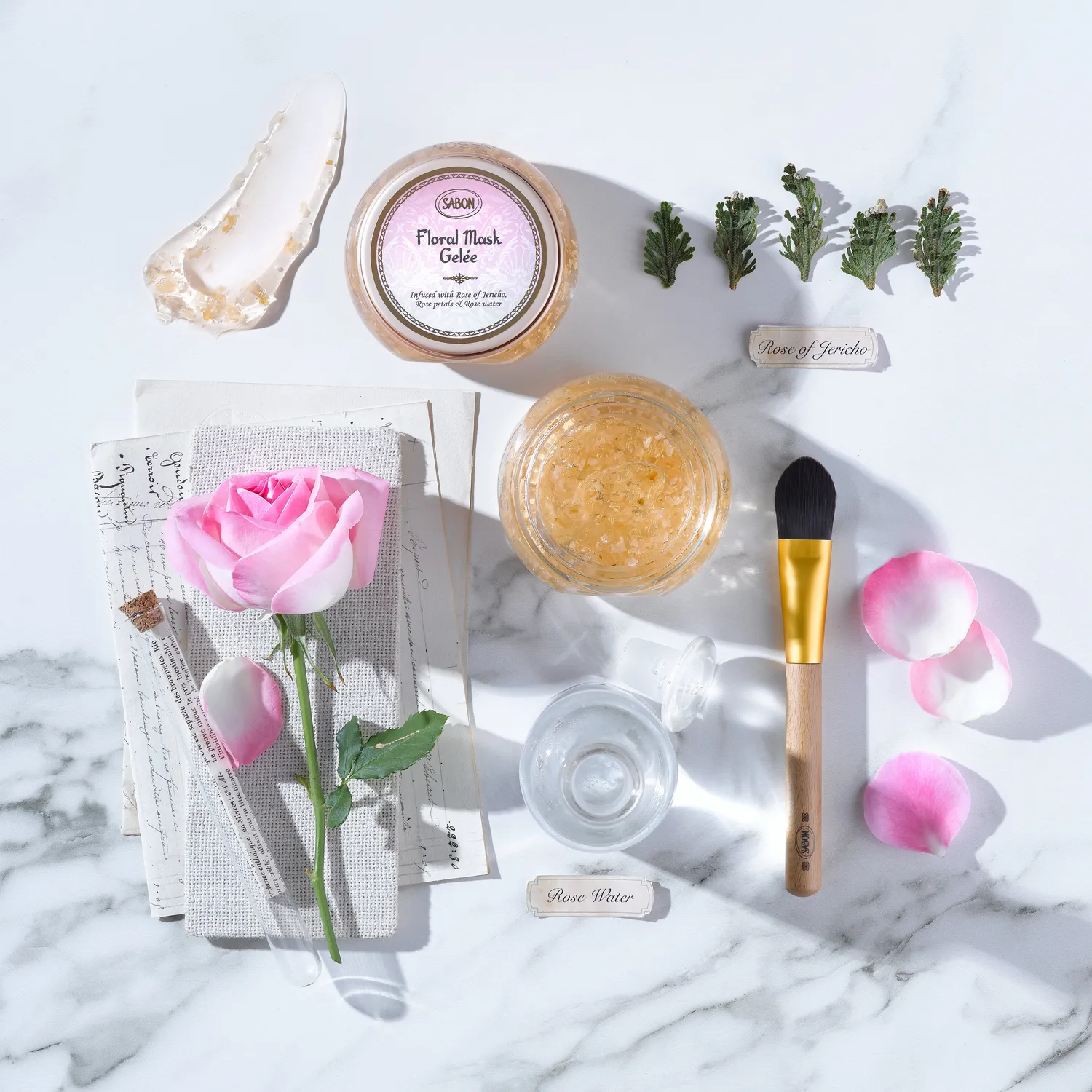 Sabon Rose Masque Gelée Visage 30ml hydratant