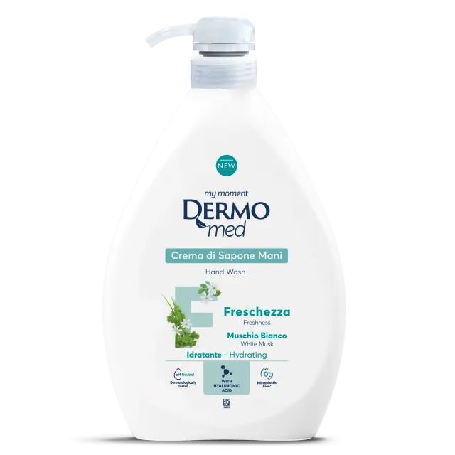 Dermomed Musc Blanc savon liquide mains hydratant