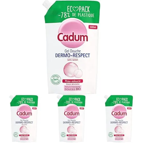 Cadum Dermo-Respect gel douche éco-pack 500 ml peau sensible