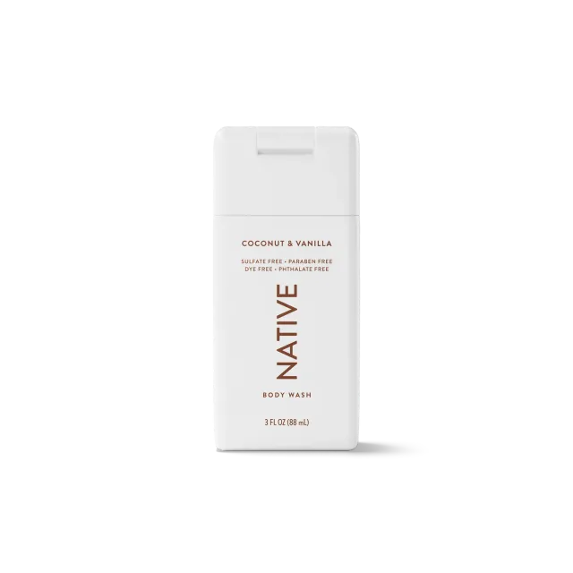 Native Mini gel douche coco vanille 3oz voyage doux