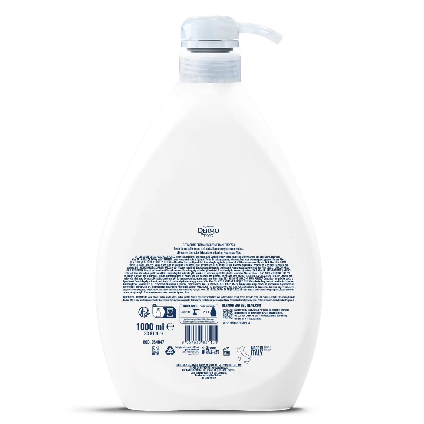 Dermomed Purezza savon liquide mains aloé hydratant