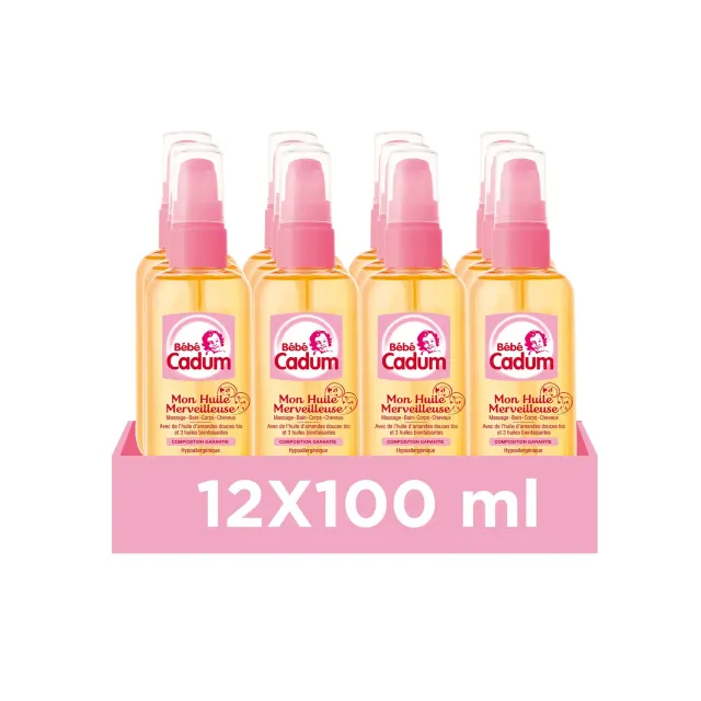 Bébé Cadum Huile Merveilleuse huile de soin 12x100 ml amande douce
